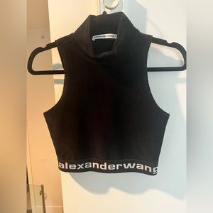 Alexander Wang Logo Band Cropped Sleeveless Top - Pristine Condition! - XS